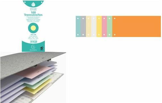 Produktbild Exacompta Trennstreifen 10.5 x 24 cm, 100 Stk. - beige