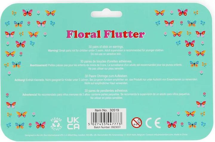 Produktbild Rex London Stick on Earrings Floral Flutter (Klebstoff, Kunststoff)