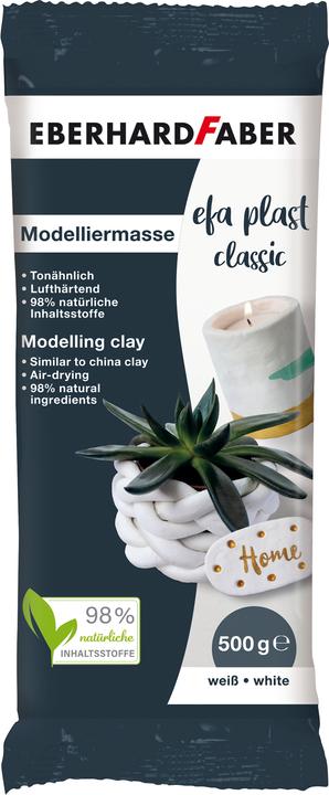 Produktbild EberhardFaber Modelliermasse EFA PLAST Classic 500 g, Weiss