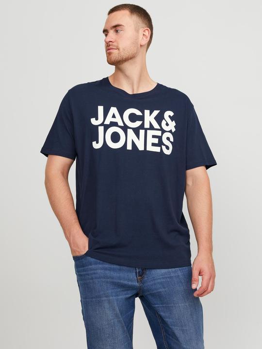 Actual product image Jack & Jones Logo print plus size T-shirt (4XL)