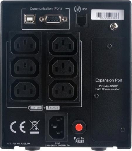 Actual product image Cyberpower PR750ELCD Line-Interactive 750VA/675W Sinsuwelle AVR LCD Output(6) IEC RS232 USB HID EPO SNMP (O... (750 VA, 675 W, Line-interactive UPS)