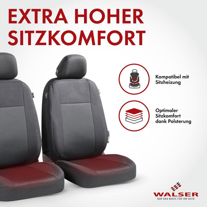 Image du produit Walser Housse de siège auto ZIPP-IT Premium Ardwell, housse de siège auto pour 2 sièges avant avec système