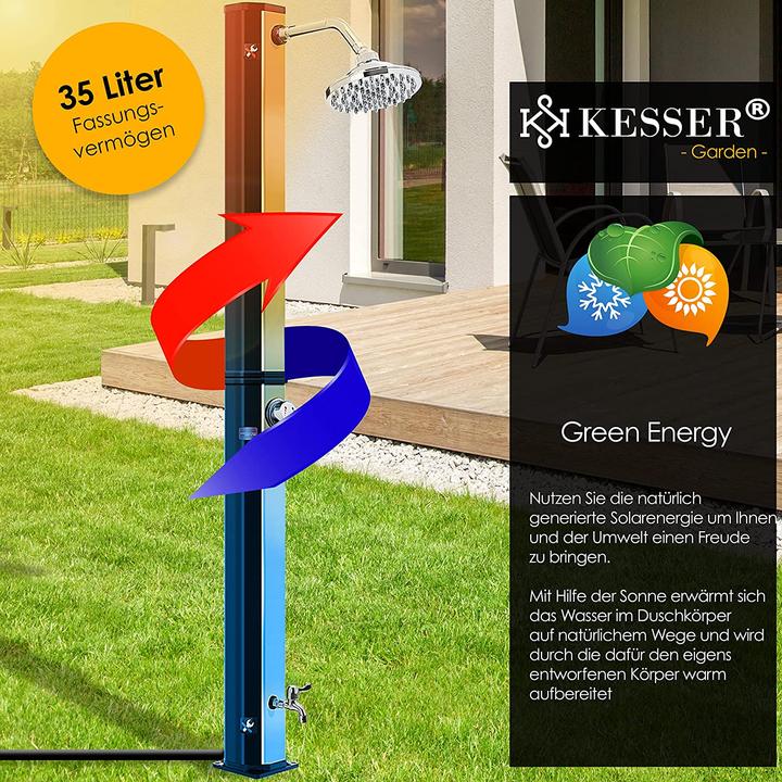Produktbild Kesser Solardusche 35 Liter, Inkl. Schutzhaube
