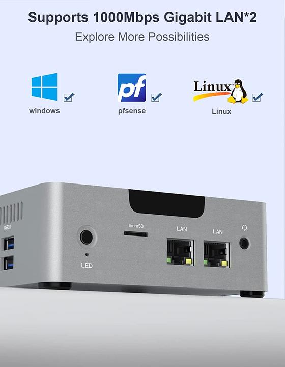 Actual product image Awow AK34 Mini PC (Celeron J3455, 6GB Ram, 128GB M.2)
