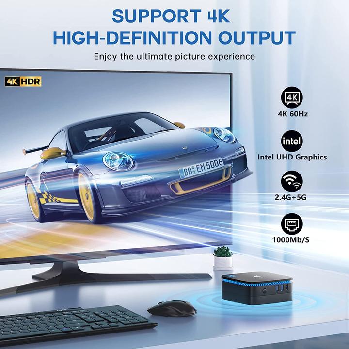 Produktbild NiPoGi AK1 Pro Mini PC (Celeron N5105, 8GB Ram, 256GB M.2)