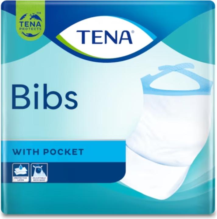 Actual product image Tena Bib protective napkin M/L 37 x 68 cm (150 x, M, L)