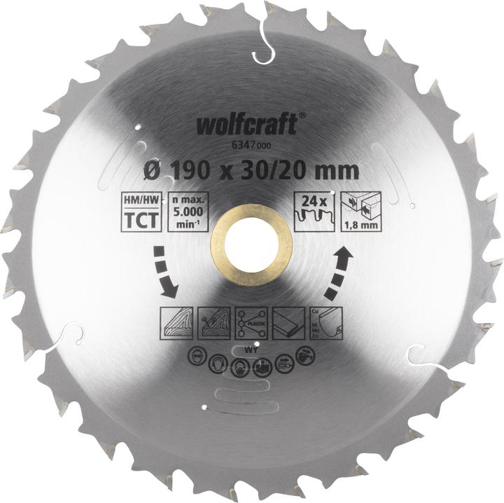 wolfcraft wolfcraft 1 Akku-Kreissägeblatt HM ø150x10 mm