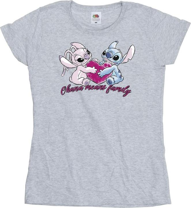 Disney Lilo And Stitch Ohana Heart With Angel TShirt (XL)