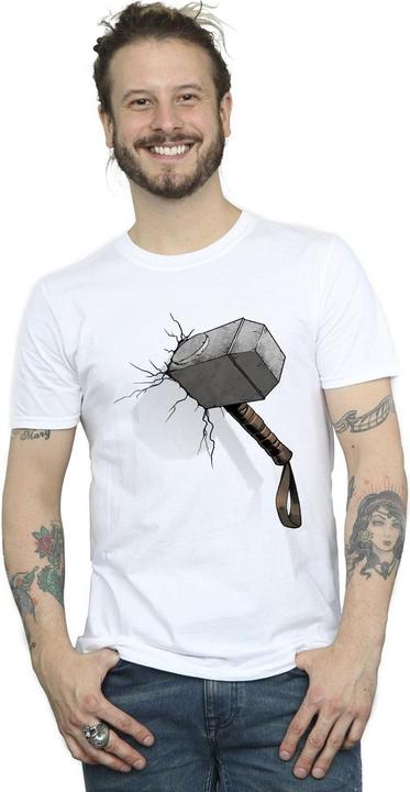 Immagine prodotto Marvel Thor Hammer Crack Maglietta Uomo (4XL)