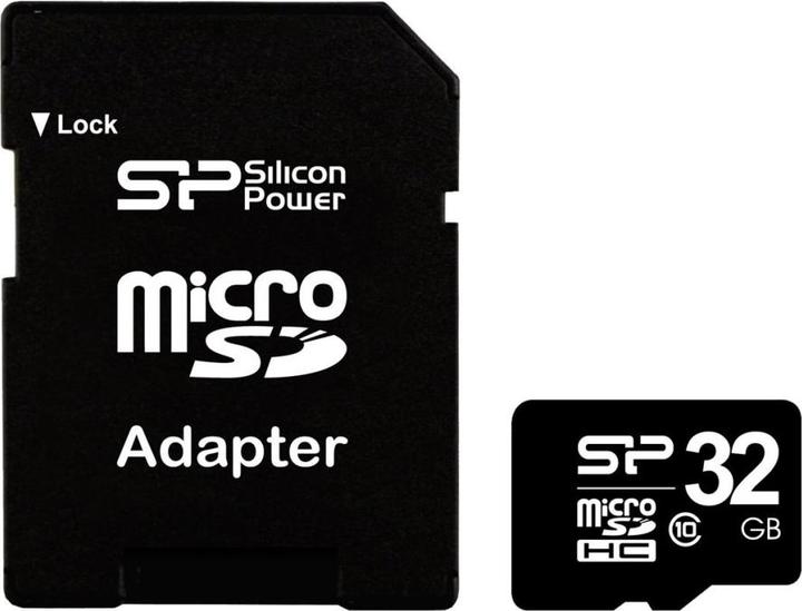 Actual product image Silicon Power SP032GBSTH010V10-SP (32 GB, microSDHC, U1, UHS-I)