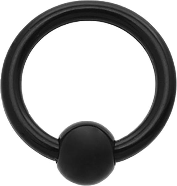 Star Piercing Ball Closure Ring schwarz (Acryl, ohne Messing)