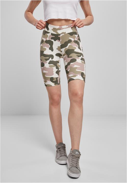 Actual product image Urban Classics Ladies High Waist Camo Tech Cycle Shorts (XS, S)