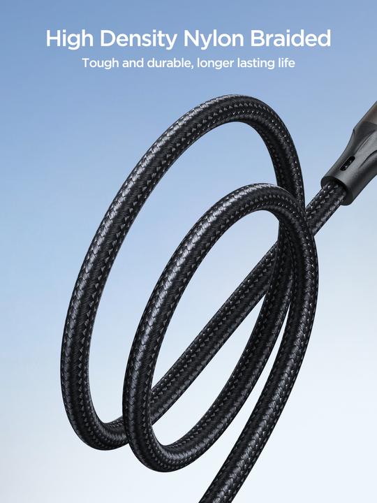 Actual product image Joyroom Cable Light-Speed USB-C to Lightning SA25-CL3, 30W, 1.2m (black) (1.20 m, USB 3.2 Gen 1, 30 W)