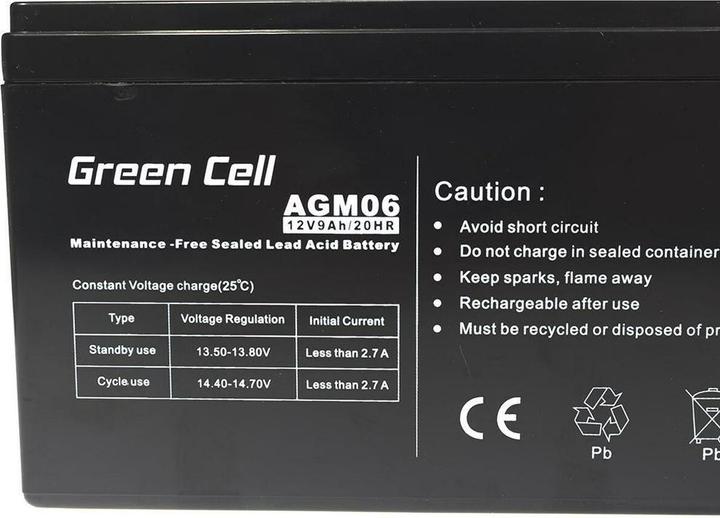 Actual product image GreenCell AGM06 (12 V, 9 Ah)