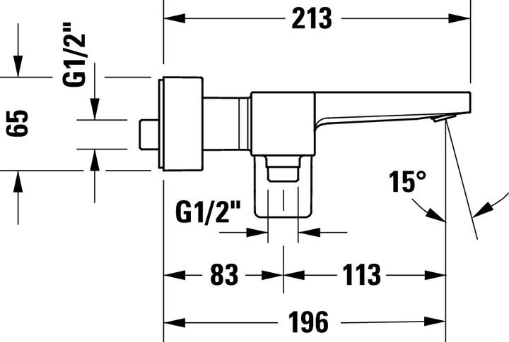Nutritional values and ingredients Duravit Manhattan single lever bath mixer exposed, projection 196 mm, consumer 2, MH5230000