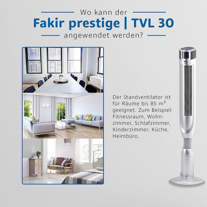 Immagine prodotto Fakir Ventilatore a torre TVL 30 argento
