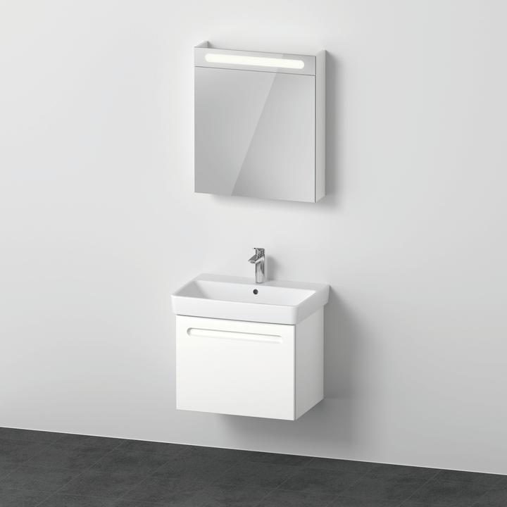 Duravit No.1 furniture set 650, incl. washbasin, vanity unit, mirror cabinet with right-hand stop, i