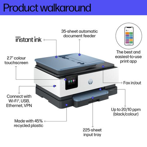 Produktbild HP OfficeJet Pro 8135e (Tintenpatrone, Farbe)