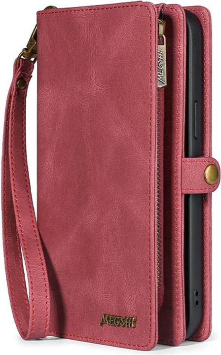 Actual product image Megshi iPhone 15 Pro Max - 2-1 Wallet Case red (Apple iPhone 15 Pro Max)