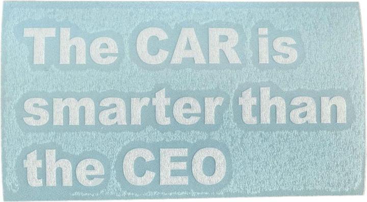 Produktbild Vds Tesla Autoaufkleber "The car is smarter than the CEO"