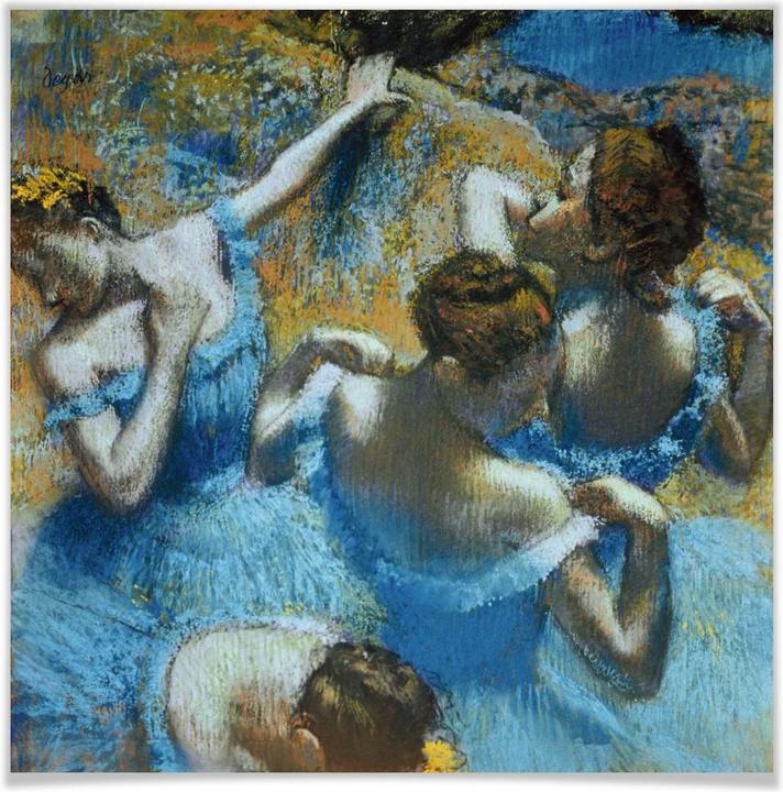 Immagine prodotto Trenddeko Degas - Ballerine in costume blu (70 x 70 cm)