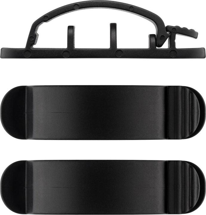 Produktbild Goobay Kabel Management Clip 3-Slots, schwarz (Kunststoffkabelbinder, 55 mm, 3 Stk.)