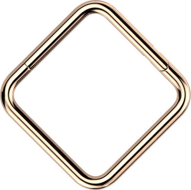 Image du produit Star Piercing Micro anneau segment pliable or rose carré (sans laiton, Titane G23)