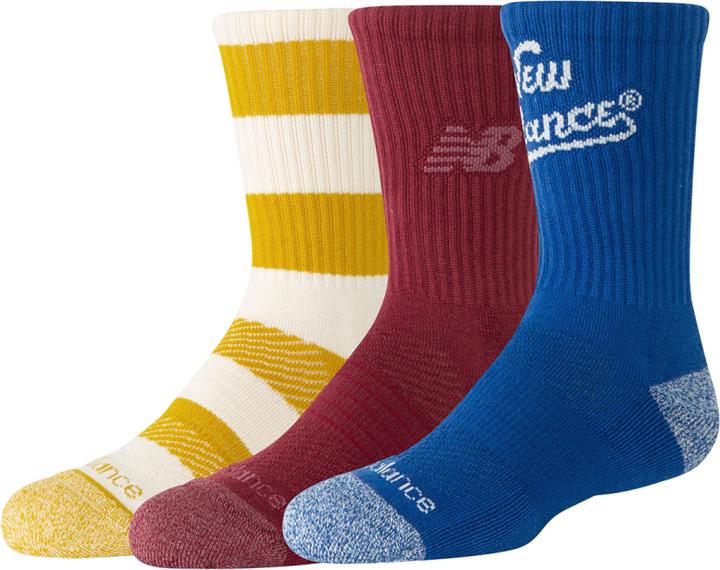 Immagine prodotto New Balance Calzini Active Graphic Crew per ragazzi, confezione da 3 (confezione da 3, M)