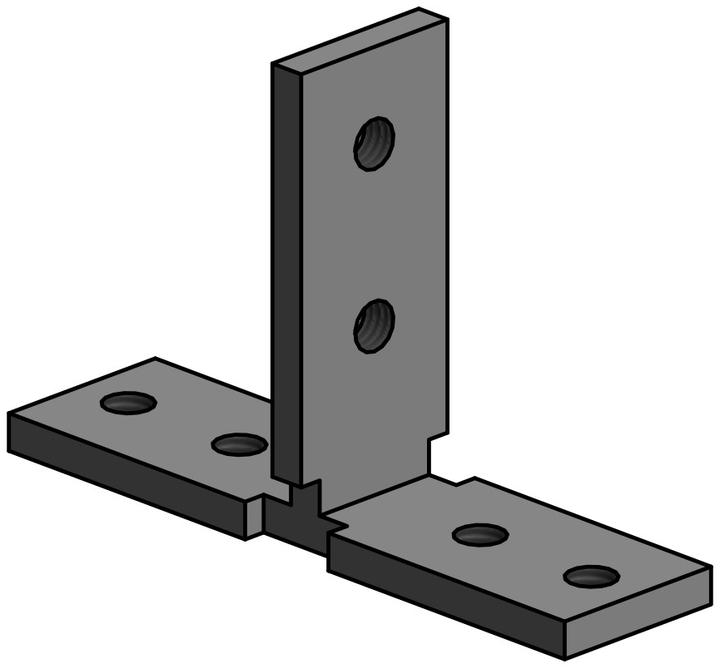 Produktbild Längle Glas-System Basis und Top-Frame oder Frame Verbinder LÄNGLE AL-OFFICE-CT (6 cm, 1.58 cm)