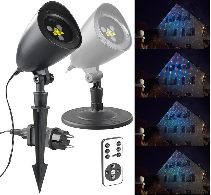 Produktbild Lunartec RGB-Laserprojektor mit Sternen-Lichteffekt & Fernbedienung