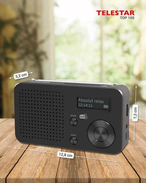 Image du produit Telestar TOP 100 sw portables Radio DAB+/UKW,Bluetooth,USB,Akku (FM, DAB+ DAB, Bluetooth, WiFi)