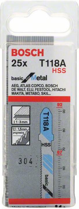 Actual product image Bosch Professional Zubehör T 118 A, pack of 25