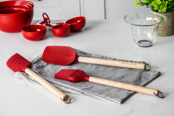 Actual product image KitchenAid Baking Set with Pastry Brush, Spoon Spatula, and Mixer Spatula