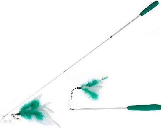 Produktbild EBI Rod Teleskop-Angel, grün-blanc 35 - 39 cm (Spielangel Katze)