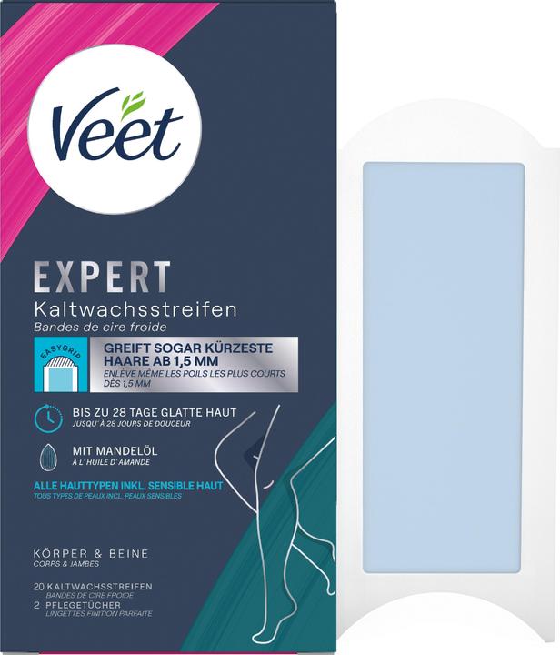 Actual product image Veet Expert cold wax strips legs & body (441.75 ml, 20 x, 46 g)