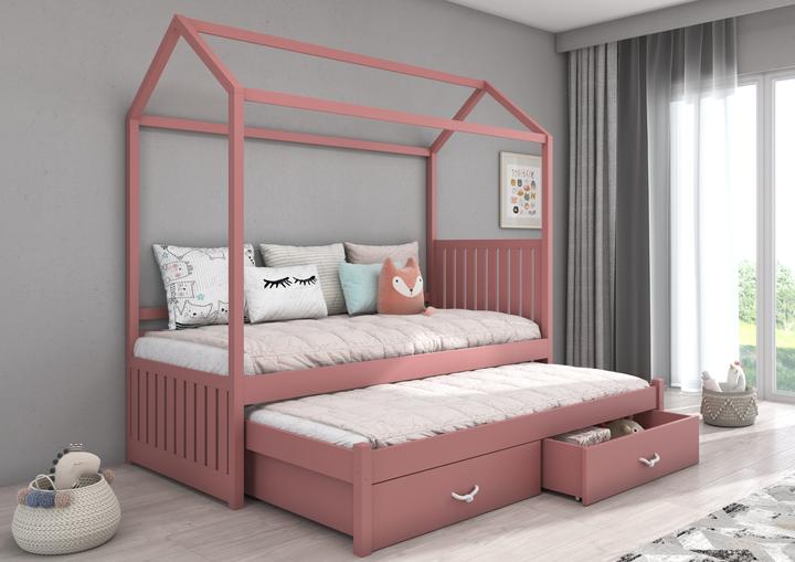 Produktbild ADRK Furniture Hausbett mit JONASZEK 200x90 Matratzen (200 x 90 cm)