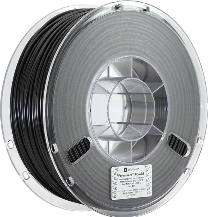 Actual product image Polymaker PC-ABS Black 2.85 mm 1,000 g (ABS, 2.85 mm, 1000 g, Black)