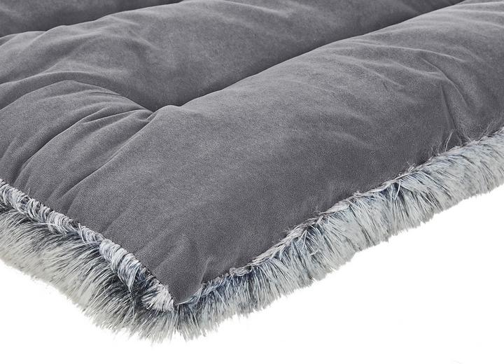 Produktbild Beliani Tierbett Samtstoff grau 90 x 60 cm ERGANI (Hund)