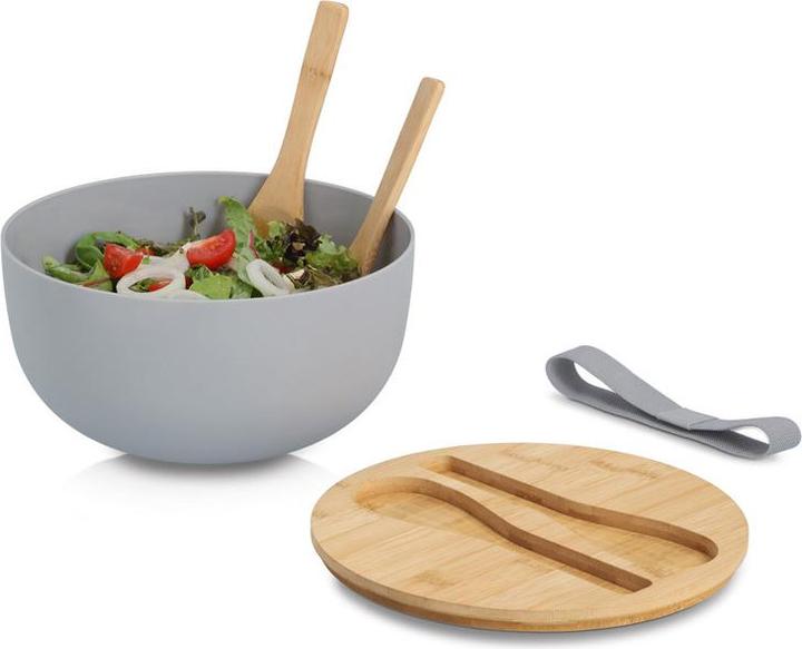 Produktbild Zeller Present Salatschüssel mit Besteck und Deckel (23.50 cm, 3 l, 1 x)