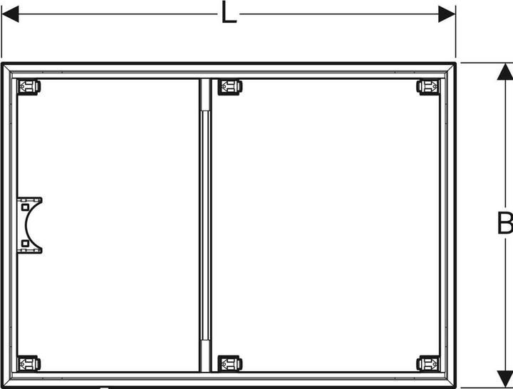 Produktbild Geberit Installationsrahmen für Duschflächen Setaplano für 8 Füsse, 154.490.00.1, 120x120 cm, H