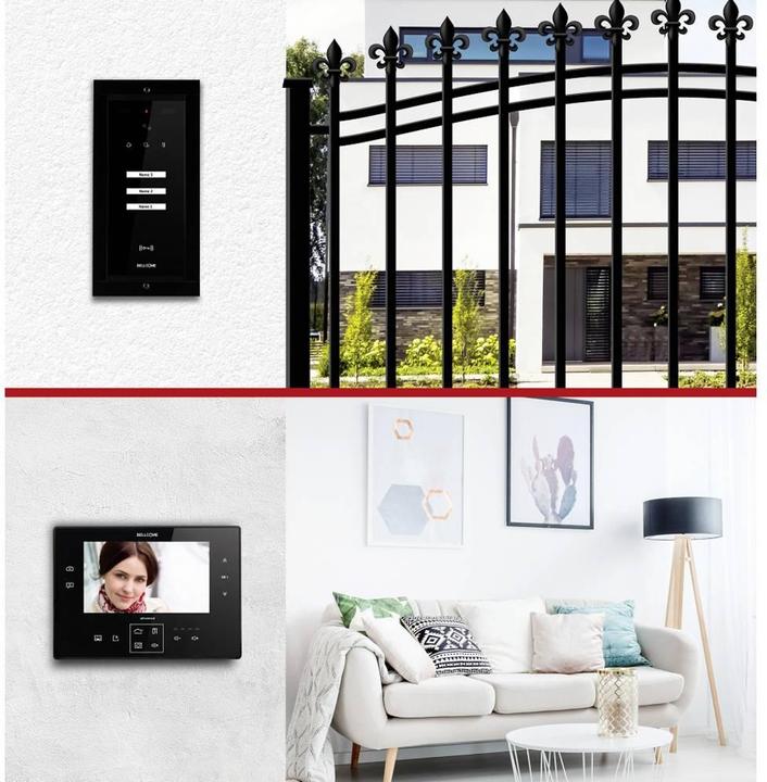 Actual product image Bellcome Video door phone d 7" kit 3 family (Cable)