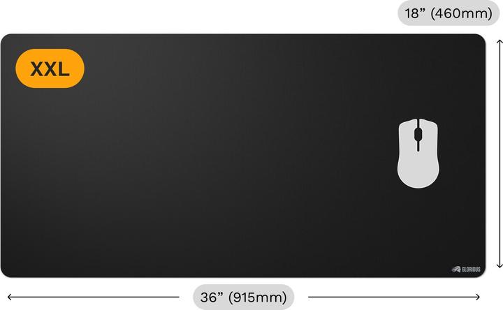 Actual product image Glorious Mouse Pad 2 XXL - Edgeless - Black (XXL)
