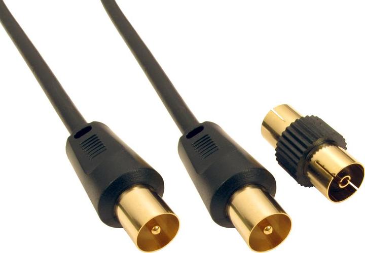 Cables Direct CDL 15m TV +Female Coupler - Noir (15 m)