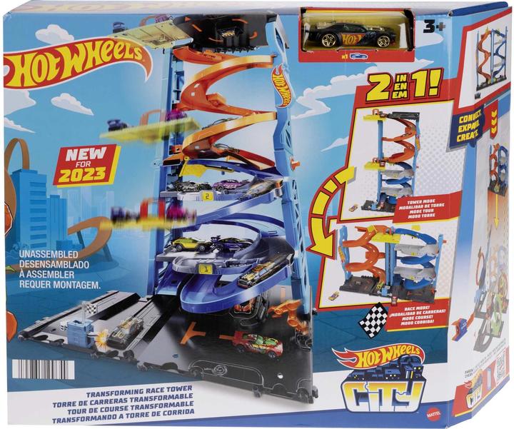 Actual product image Hot Wheels City Transforming Race Tower