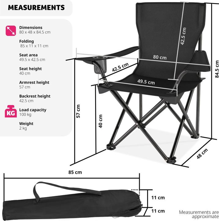 Actual product image tectake 2 Gil Camping Chairs