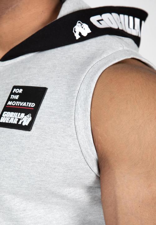 Actual product image Gorilla Wear Milwaukee Zip Hooded Tank Top - Grey (L)