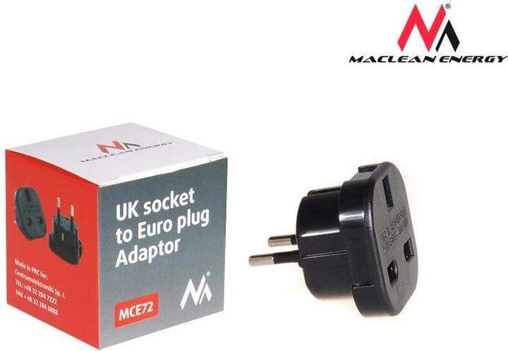 Actual product image Maclean Adapter UK to EU
