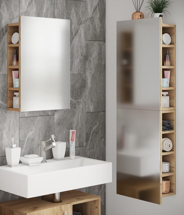 Actual product image VCM Bathroom Mirror Wall Mirror Hanging Mirror Cabinet Bathroom Flandu XL 118 x 40 (40 x 15 x 118 cm)