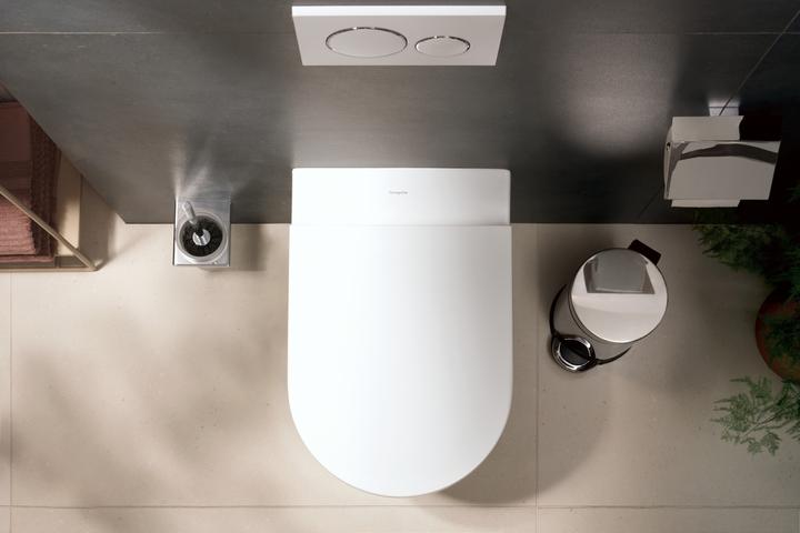 Produktbild hansgrohe EluPura Original S WC-Sitz, mit Deckel, weiss, 365x440x45mm
