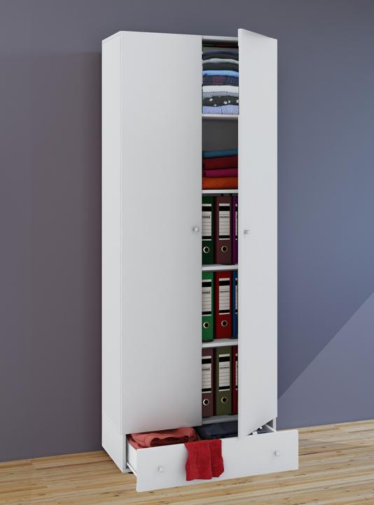 Actual product image VCM Holz Mehrzweckschrank Serie Vandol mit Drehtüren (70 x 40 cm)